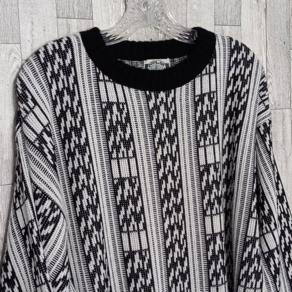 Poplar Classics Sweater Men's XL Vtg 80's Acrylic Dadcore Normcore Grandpacore - Picture 4 of 14